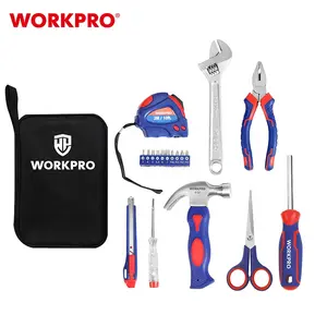 WORKPRO Set di strumenti Hardware 18 pz Set di utensili a mano per la casa Set di strumenti per la riparazione della casa