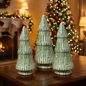 Handmade Mother of Pearl Bamboo Core <b>Christmas</b> <b>Tree</b> Ornament for <b>Christmas</b> Home Decoration <b>Table</b> Display Holiday Gift Vietnam - Product Image 3