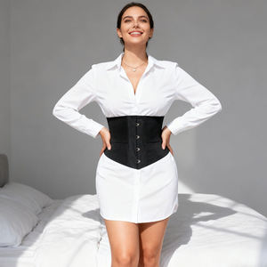 Women Breathable Waist Cinchers Corset Slimming Shaper Elastic Belt Short Torso <b>Underbust</b> Tummy Control Anti-Bacterial Shapewear - Product Image 4