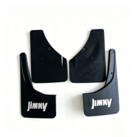 Garde-boue universels Jimny en plastique noir TPE, trou de montage d'origine, protection contre les éclaboussures du véhicule