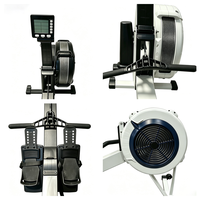 Rameur à air blanc avec moniteur PM5, pliable, à résistance à l'air, équipement de fitness pour la maison ou la salle de sport, direct usine