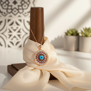 Diseño de patrón de forma geométrica, Colgante de Piedra de circón transparente de Rubí, venta al por mayor, joyería de plata de ley 925 hecha a mano turca - Product Image 3