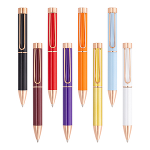 Penna a sfera a punta sottile in metallo di lusso con penna <span class=keywords><strong>Vintage</strong></span> colorata miglior Set regalo per uomo e donna - Product Image 2