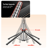 CYKE C19 Support stable à 4 pieds, perche extra longue 1810 mm, support de téléphone détachable, télécommande avec poignée rotative équilibrée