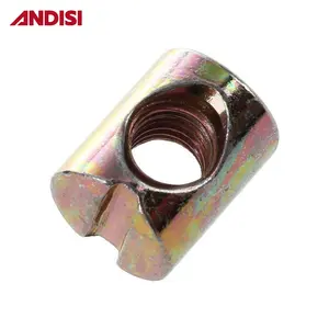 furniture connecting fitting M6 M8 Slotted Metal Cross dowel embedded barrel Nut