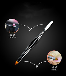 Double Head <strong>Nail</strong> <strong>Pen</strong> Take and Press Glue Embossed <strong>Nail</strong> Brush Lines Painting <strong>Pen</strong> Brushes UV Gel <strong>Polish</strong> Tips Brush Custom LOGO 1PC - Product Image 4