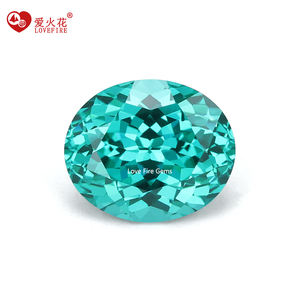 Raiba batu turmalin longgar, batu Lab potongan alami khusus alumunium <span class=keywords><strong>Garnet</strong></span> bentuk Oval sintetik batu graviba YAG - Product Image 1