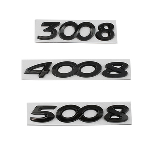 Personalizado 3D aleación de zinc Material Digital cromo logo 2008 3008 4008 <span class=keywords><strong>5008</strong></span> Metal pegatinas digitales para <span class=keywords><strong>maletero</strong></span> - Product Image 1