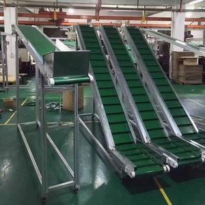 Sabuk konveyor makanan garis perakitan harga pabrik sabuk Pu baja tahan karat kelas makanan putih konveyor mendaki - Product Image 3