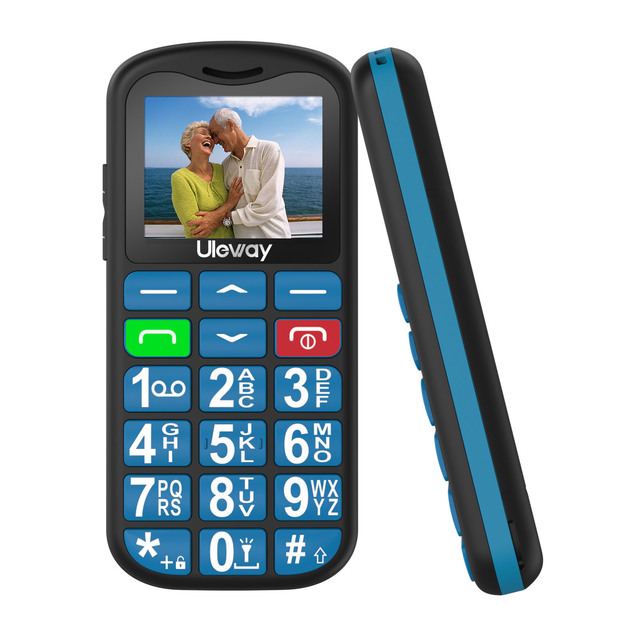 Uleway Unlocked GSM Bar Feature Phone with Dual Sim SOS Big Button Senior Phone