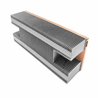 Puce personnalisée de haute qualité dissipation thermique en laiton base en cuivre caloduc radiateur à ailettes en aluminium conception refroidisseur