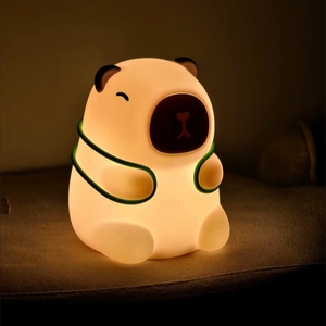 ไฟกลางคืนซิลิโคนรูปคาปิบารา เปลี่ยนสีได้ 7 สี ไฟ LED ชาร์จ USB ได้ โคมไฟข้างเตียงเด็กน่ารัก โคมไฟรูปสัตว์สำหรับห้องเด็ก - Product Image 5