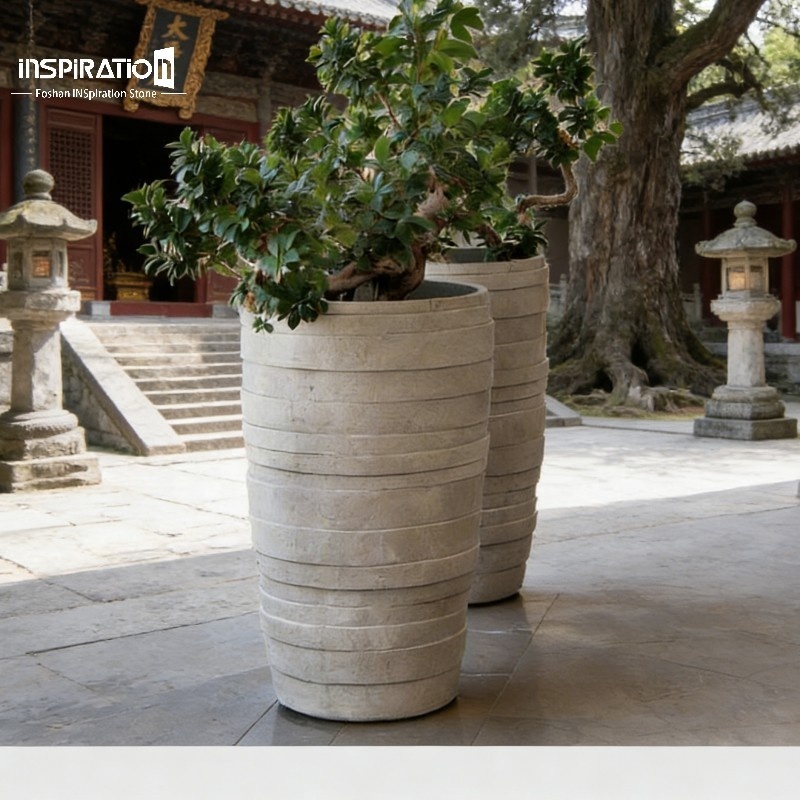 Outdoor Planter Pots Durable Fiberglass Resin