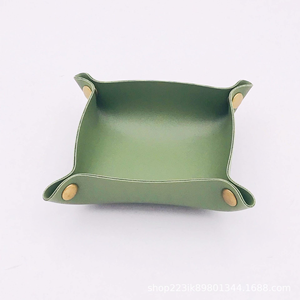 <span class=keywords><strong>Plateau</strong></span> à dés élégant Ménage <span class=keywords><strong>Bureau</strong></span> <span class=keywords><strong>Plateau</strong></span> de valet en cuir Pu Rangement Plateaux à dés - Product Image 3
