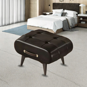 Ghế đôn nhỏ bằng da cao cấp, kiểu dáng hiện đại, gấp gọn được, dùng làm ghế <span class=keywords><strong>sofa</strong></span>, để giày dép, đựng đồ, nội thất phòng ngủ - Product Image 4