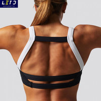 Soutien-gorge de sport grande taille à maintien élevé, color block, personnalisé, pour yoga et entraînement en salle de sport