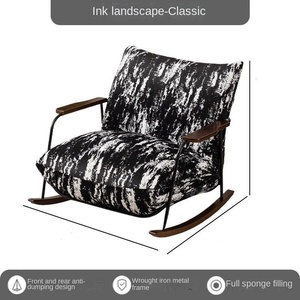 Fauteuil <span class=keywords><strong>à</strong></span> bascule vintage de luxe léger, fauteuil inclinable décontracté <span class=keywords><strong>pour</strong></span> <span class=keywords><strong>chambre</strong></span> <span class=keywords><strong>à</strong></span> <span class=keywords><strong>coucher</strong></span>, salon, ou balcon individuel - Product Image 6