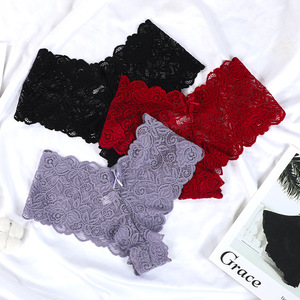 <span class=keywords><strong>Culotte</strong></span> bikini taille mi-haute pour femme, usage quotidien, avec dentelle, couvrance mi-dos, logo personnalisé, nœud décoratif uni, vente en gros, méthode de tricotage - Product Image 1