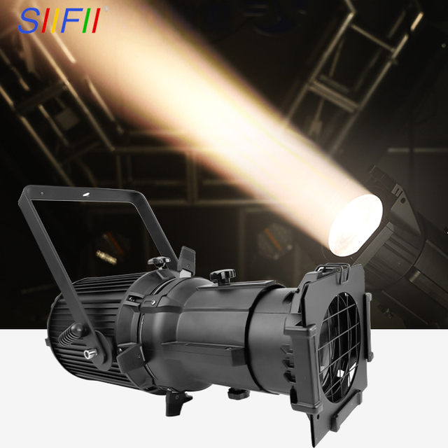 200W RGBW Imaging LED Stage Lights Warm White High Brightness with Image Ellipsoidal Profile for Theater Dj Show Concert