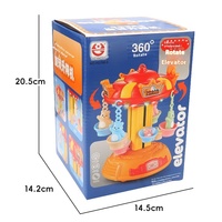 Zhiqu jouets mignon rotatif ascenseur Machine musique lumière Simulation électrique universel carrousel parc d'attractions jouet fait éducatif
