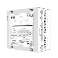 Alimentation électrique Ruix Gold 80 Plus 750W pour PC, entièrement modulaire, PFC actif, pour jeux de bureau