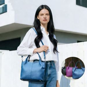 กระเป๋าสะพายข้างหนังแท้สไตล์วินเทจสุดชิคสำหรับผู้หญิง หรูหรา ทรงเรโทร ความจุเยอะ สายสะพายเดี่ยว - Product Image 3