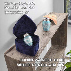Jarrón Cilíndrico de Porcelana Azul y Blanca Pintado a Mano Estilo Chino, Diseño Moderno Vintage, Decorativo con Flores y Pájaros para Aniversario - Product Image 2