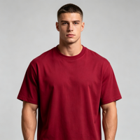 Kaos Unisex Pria 230gsm 100% Katun Lengan Pendek Tenun Ramah Lingkungan Bordir Logo Kustom Cetak Gaya Kasual Polos