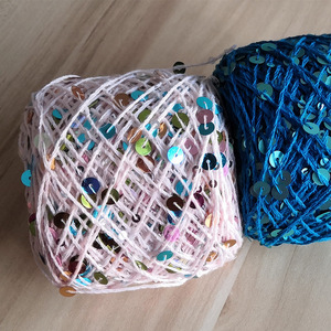 50G Vải Bông Nhiều Màu 3Mm + 6Mm Sợi Sequin Ưa Thích Vải Bông Sợi Dệt Kim Thủ Công - Product Image 6