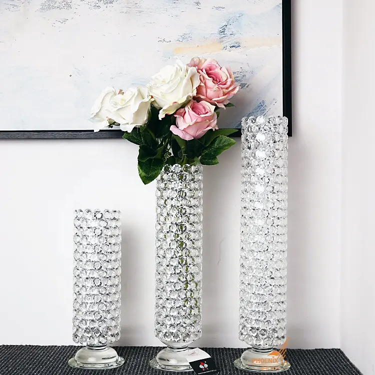 Vasos de flores de cristal alta qualidade com muitas cores