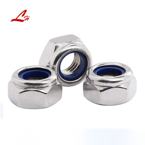 M6 & M8 chống trượt Nylon tự khóa Nut với 304 thép không gỉ chèn hình lục giác khóa Nut mạ kết thúc cho các ứng dụng khai thác mỏ - Product Image 1