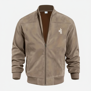 2024 O-Neck Nylon Bomber <b>Jacket</b> for Men High Quality Canvas <b>Smart</b> Casual Top Zipper Closure Private Label Winter Wear for Spring - Product Image 1