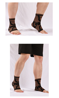 Vente en gros de haute qualité Compression élastique cuivre cheville orthèse cheville soutien manches cheville sangles entraînement