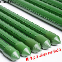 Tiges de tuyaux en acier revêtues de plastique durables, piquets de jardin en métal, supports de plantes grimpantes