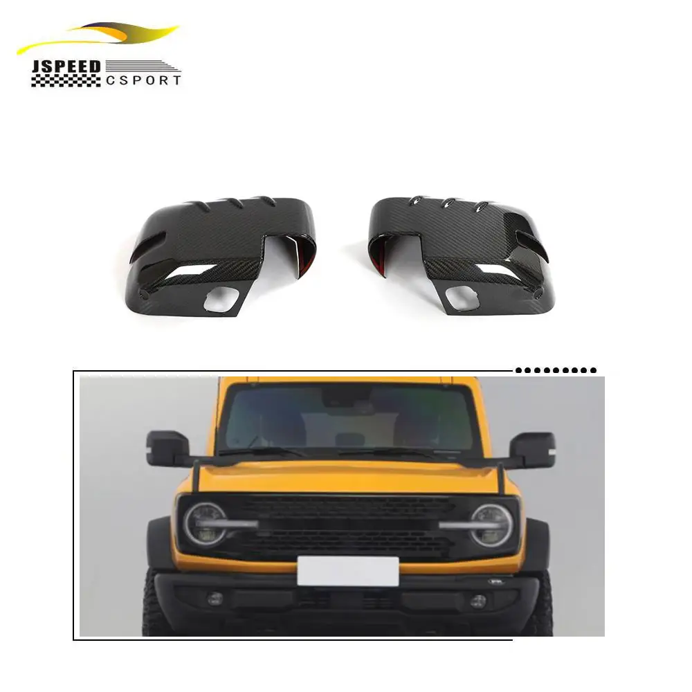 Dry Carbon Fiber Side Mirror Cover for Ford BRONCO 2021 up