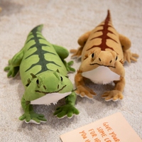 Jouets en peluche personnalisés en gros, motif imprimé, lézard de dessin animé, monde de la pluie, lézard en peluche, caméléon, lézard vert en peluche pour garçons