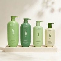 Bouteilles plates personnalisées en PEHD pour shampoing et après-shampoing 300ml 400ml 500ml 750ml – Ensemble de flacons vides pour soins capillaires