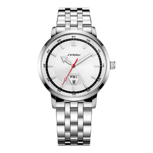 Reloj de Pulsera de Cuarzo para Caballero con Doble Fecha y Correa de Acero Inoxidable - Product Image 4