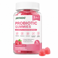 JAYHOO Gummies Probiotiques 5-en-1 Sans Sucre Saveur Framboise pour la Santé Intestinale – Complément Alimentaire – Marque Privée Personnalisable