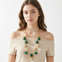 Colliers de fête multi-brins en plastique faits à la main pour femmes, style chaîne serpent, Etsy, pour l'Europe et les États-Unis NK29490