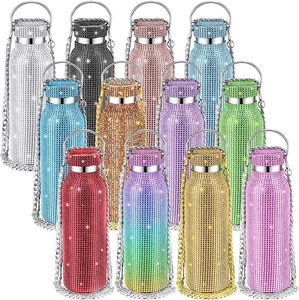 Wholesale 304 Stainless Steel Double Wall Vacuum Insulated Glitter Water Bottle with Chain for Women for Coffee <b>Hot</b> Cold <b>Drinks</b> - Product Image 1