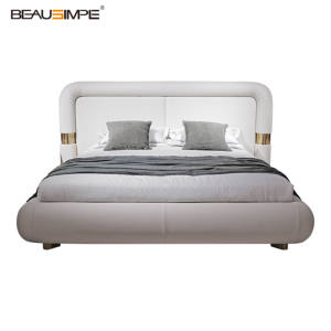 Base de Cama King-Size/Queen-Size de Diseño Italiano Moderno de Alta Calidad, en Cuero, Silenciosa y Suave, para Villas y Hogares - Product Image 3