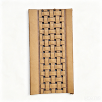 Étiquette en similicuir gaufré à texture tissée, rectangulaire personnalisée, en cuir PU imprimé, avec sequins légers à coudre pour chapeaux