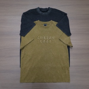 Servicio OEM, Camiseta Extra Grande para Hombre 100% Algodón, Impresión DTG, Camiseta con Logotipo, Camiseta Vintage Lavada con Ácido - Product Image 2