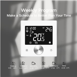 Termostato do elevado desempenho WIFI Modbus para o termostato bonde home do aquecimento do hotel com o termostato semanal da memória dos dados do programa - Product Image 5