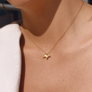 Collier plaqué or en forme d'animal, pendentif chat chien, cadeau pour couple, bijoux tendance, chaîne à breloques, pendentifs thématiques en acier inoxydable 18K - Product Image 4