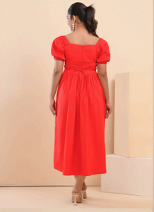 Vestido de Mujer 100% Algodón con Estampado Floral, Corte en A, Ligero, Transpirable, Ecológico, Informal, para Verano, Uso Diario - Product Image 2