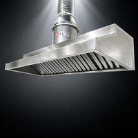 Ensemble de hotte d'extraction pour cuisine de restaurant équipé d'un ventilateur à haut débit d'air pour l'élimination des fumées d'huile