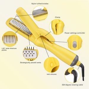 Lisseur de cheveux électrique 2025 avec plaques en titane, écran LCD, 1200W, ions négatifs, séchage rapide, compatible camping-car - Product Image 5