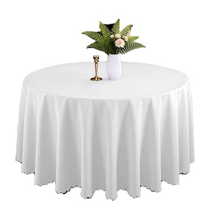 <span class=keywords><strong>Panno</strong></span> di tabella 108 "Round Poliestere Bianco Decorazione di Nozze Tavolo Della Copertura del <span class=keywords><strong>Panno</strong></span> per Banchetto della Festa Hotel Home Matrimonio - Product Image 1